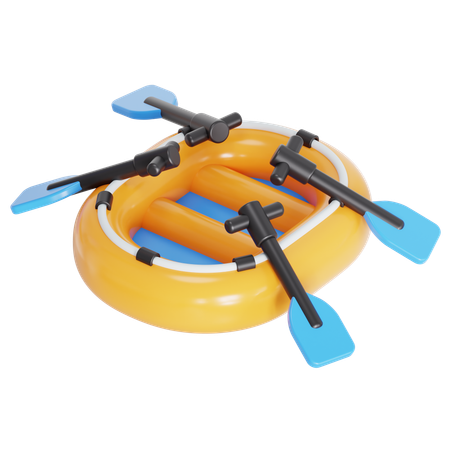 Rafting boat  3D Icon