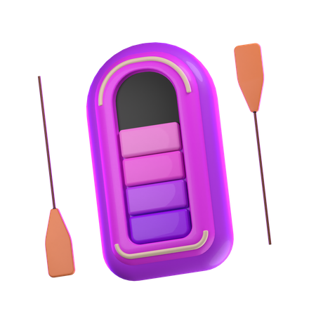 Rafting Boat  3D Icon