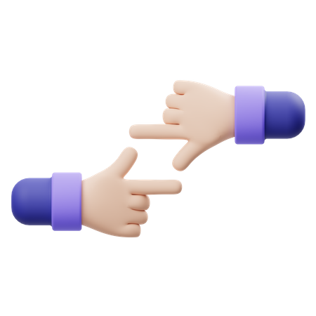 Rahmen Handbewegung  3D Icon