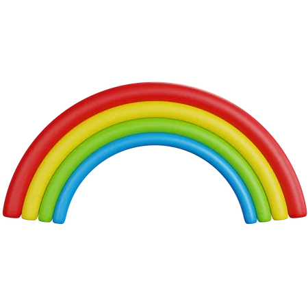 3 D Rendering Rainbow Isolated 3D Icon