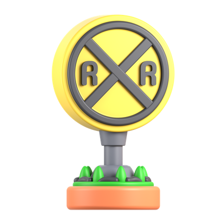 Railroad Crossing  3D Icon