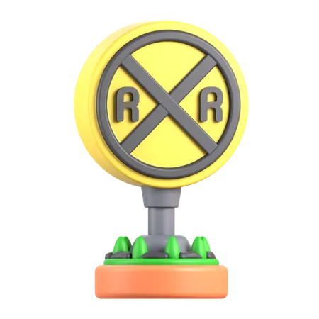 Railroad Crossing  3D Icon