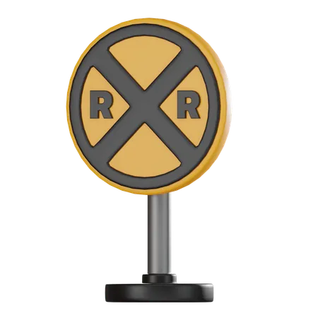 Railroad crossing  3D Icon