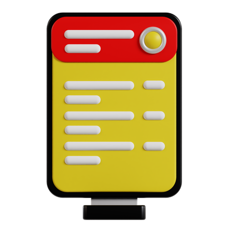 Railway Departure Board  3D Icon