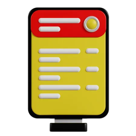 Railway Departure Board  3D Icon