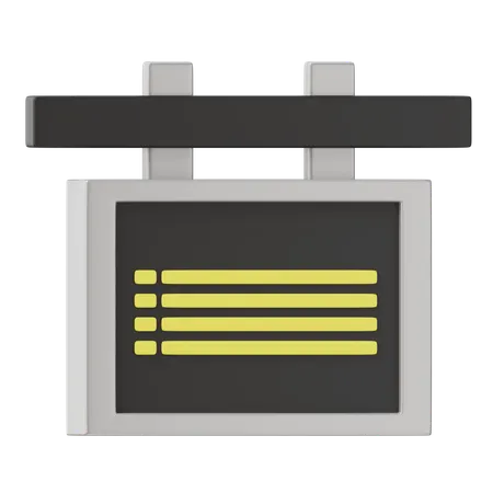 Railway Schedule  3D Icon
