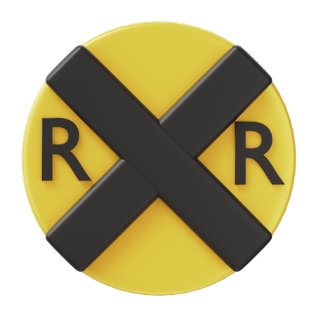 Railway Sign  3D Icon
