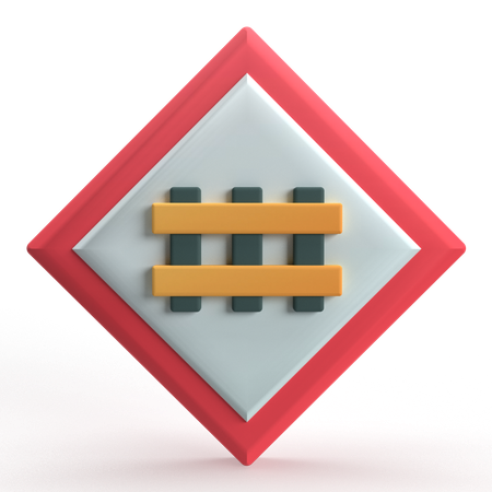Railway Sign  3D Icon