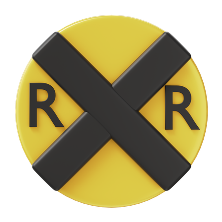 Railway Sign  3D Icon