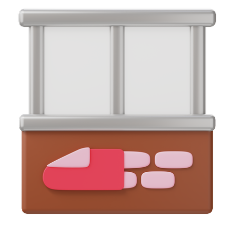 Railway Ticket Window  3D Icon