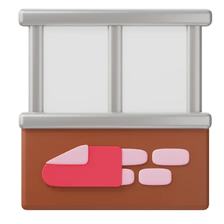 Railway Ticket Window  3D Icon