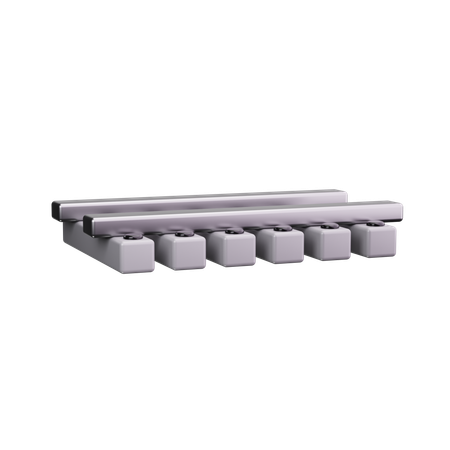Railway Tracks  3D Icon