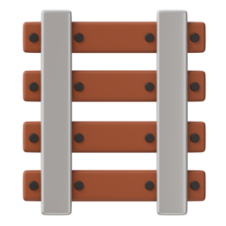 Railway Tracks  3D Icon