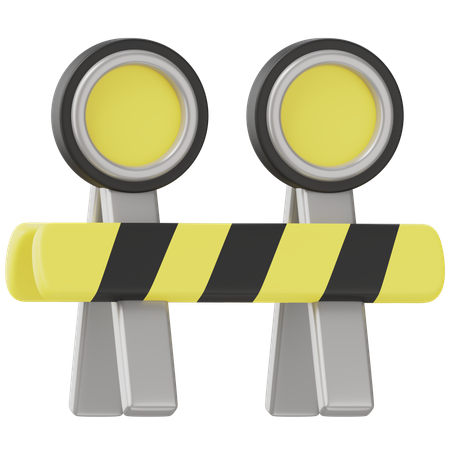 Railway Warning  3D Icon