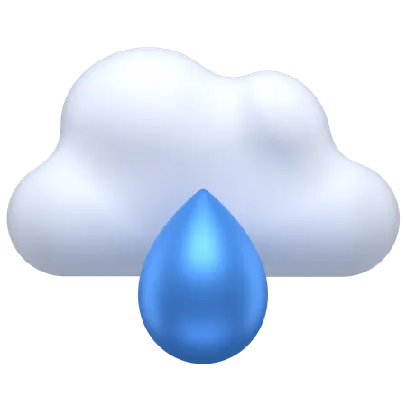 3 D Icon Of A Raining Cloud 3D Icon