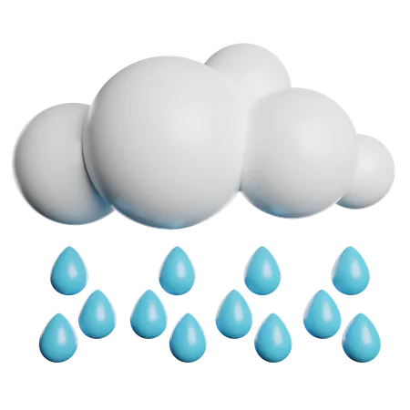 Rain Wather Cloud 3D Icon