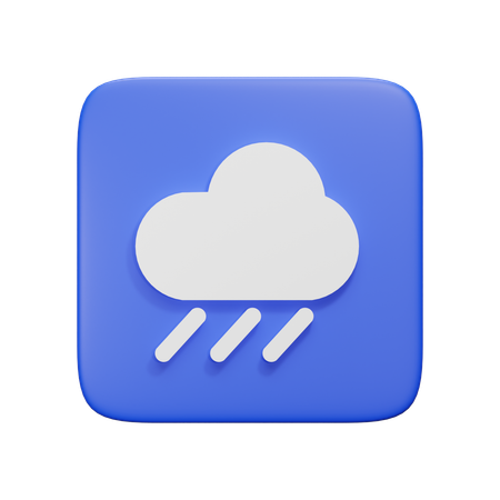 雨  3D Icon