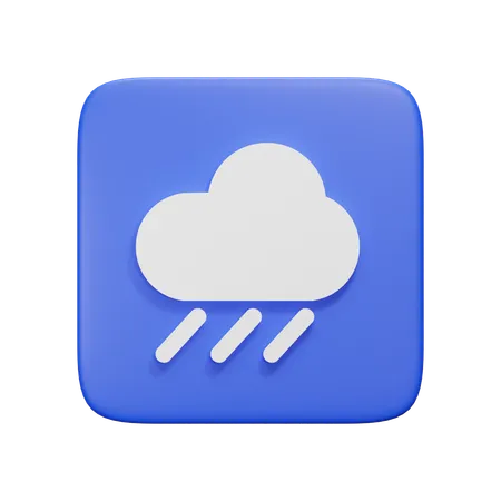 雨  3D Icon