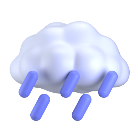 雨  3D Icon