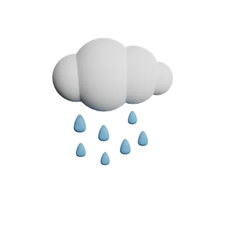 Cloud Rainy Weather 3D Illustration