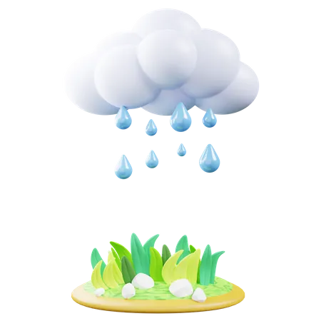 Rain Cloud  3D Icon