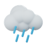 rain cloud 3d logo