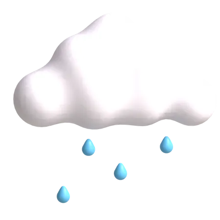 Rain Cloud 3 D Icon Perfect For Spring Design 3D Icon