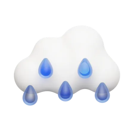 Rain Drops  3D Icon