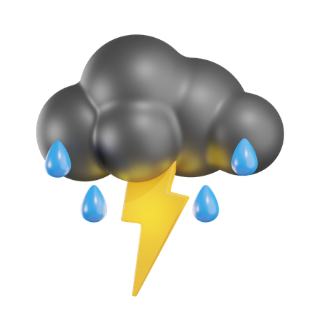 Rain Flash  3D Icon