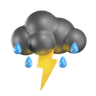 3d rainy flash illustration