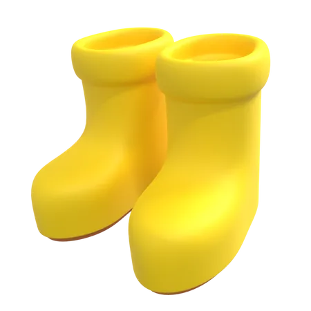 Rain Shoes  3D Illustration