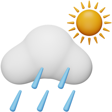 Rain Showers  3D Icon