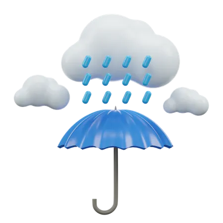 Rain Umbrella  3D Icon