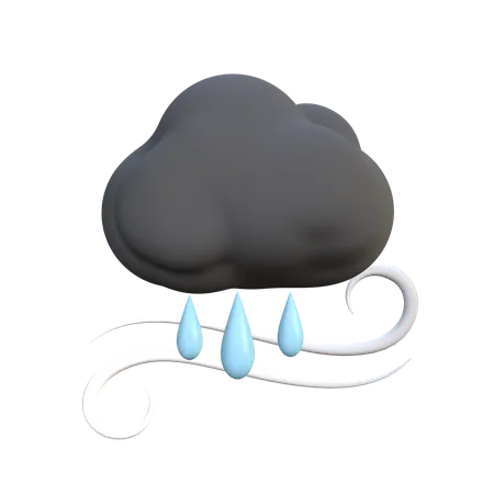 Rain Wind  3D Icon