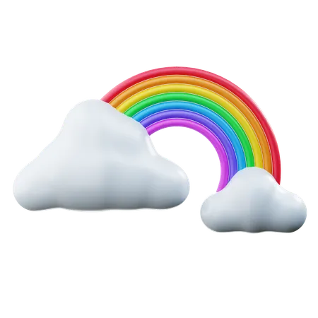 Rainbow Weather 3 D Illustration 3D Icon
