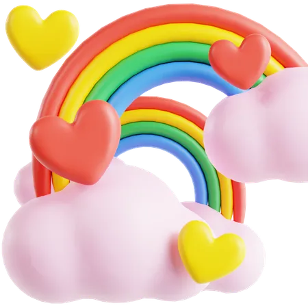 Rainbow 3 D Icon 3D Icon
