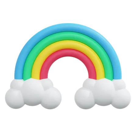Rainbow Spring Icon Illustration 3D Icon