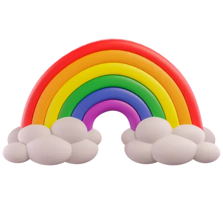 Rainbow 3 D Illustration Icon 3D Icon