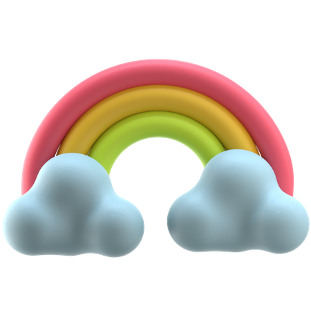 무지개  3D Icon