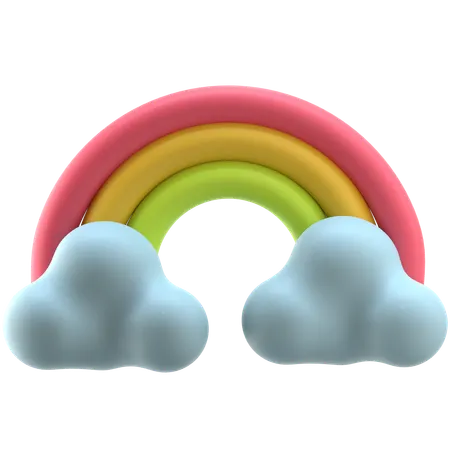 무지개  3D Icon