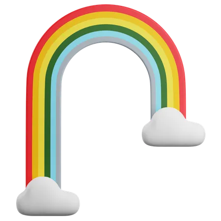 Rainbow 3 D Illustration With Transparent Background 3D Icon