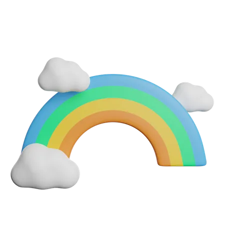 Rainbow Sky Colorful 3D Icon
