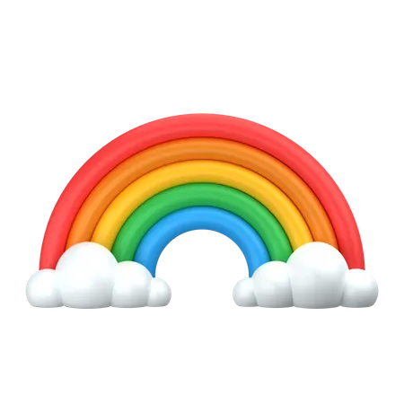 Rainbow 3 D Weather Icon 3D Icon