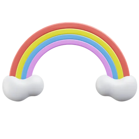 Rainbow Weather 3 D Icon Illustration With Transparent Background 3D Icon