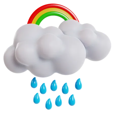 Rainbow After Rain Weather  3D Icon
