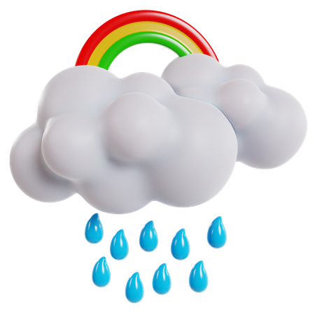 Rainbow After Rain Weather  3D Icon