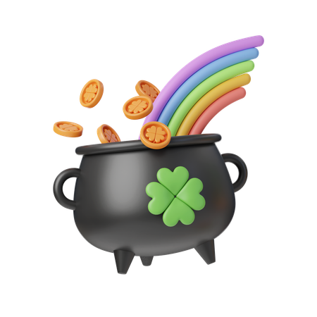 Rainbow Cauldron  3D Icon