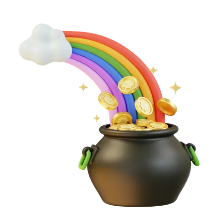 Rainbow Cauldron  3D Icon