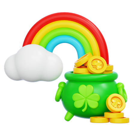 Rainbow Cauldron  3D Icon