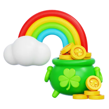 Rainbow Cauldron  3D Icon